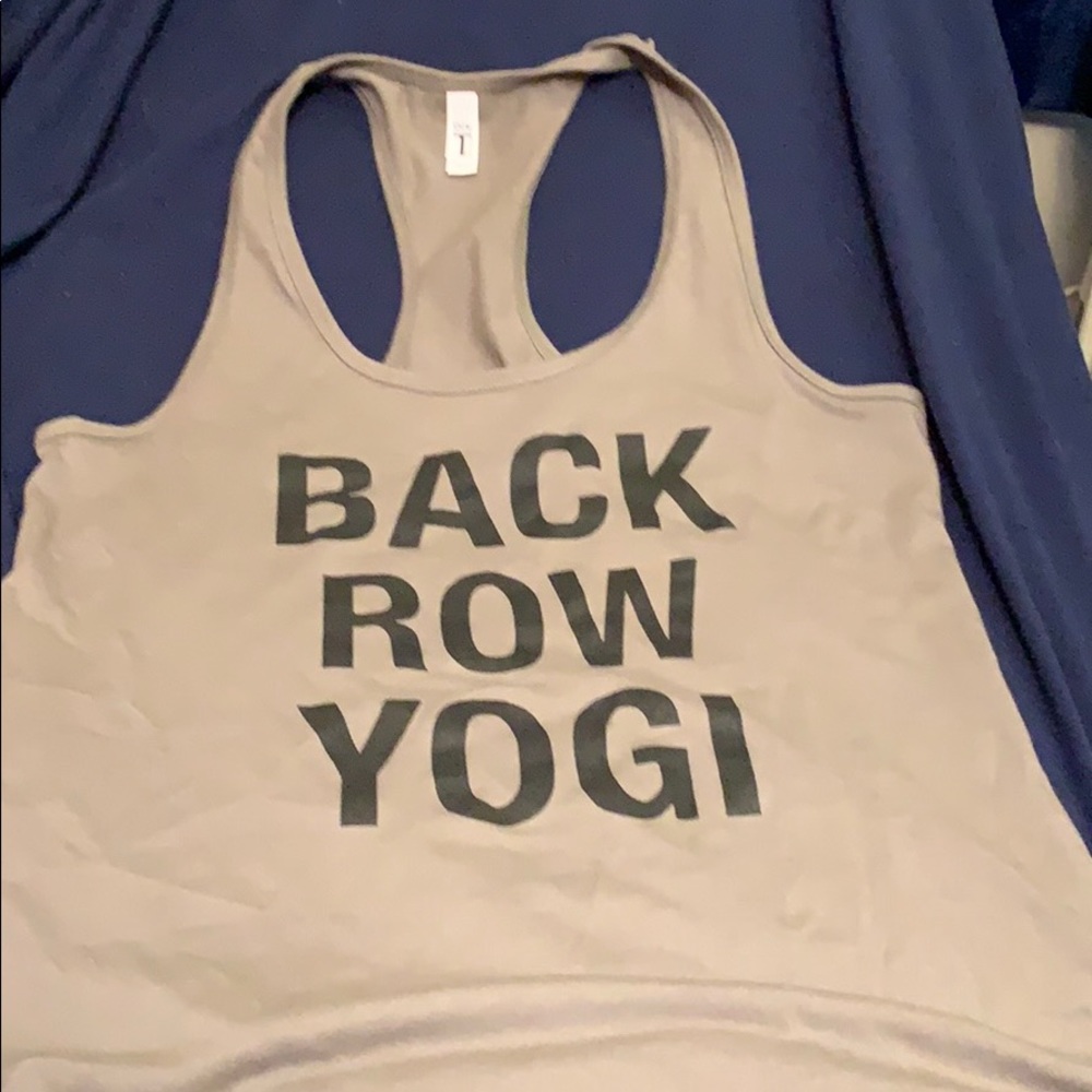 Back Row Yogi Yoga tank